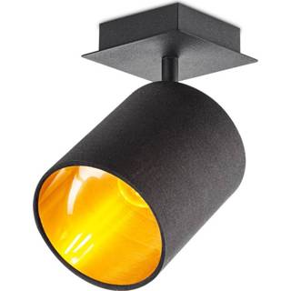 👉 Opbouwspot zwart metaal vierkant modern binnen draaibaar opbouw Home sweet Dean 1L - 8718808385268