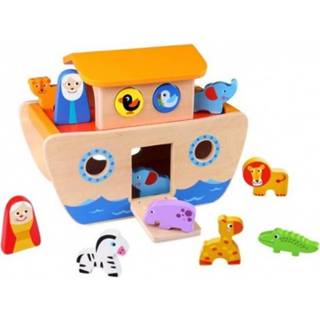 👉 Tooky Toy speelset Ark van Noach 26 x 14 x 19 cm hout 15-delig