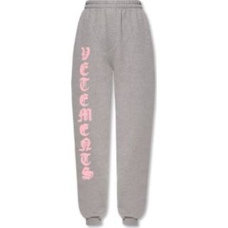 👉 Sweatpant XL vrouwen grijs Logo-printed sweatpants