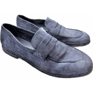 👉 Loafers suede male blauw Penny Loafer suede, Rauleder