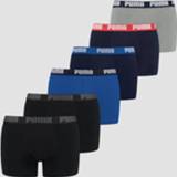 👉 Boxershort zwart blauw m mannen Puma basic 6-pack zwart/blauw heren 8720245076869