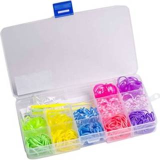 Meisjes DIY loombandjesbox Colorful 18 x 10 cm 362-delig 8713219297674