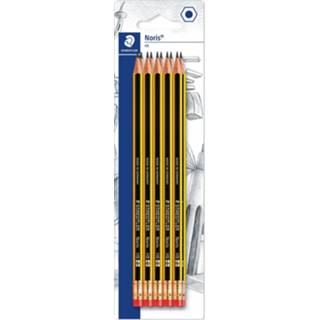 👉 Stuks potloden Staedtler Noris grafietpotlood HB met gom, 10 4007817118177