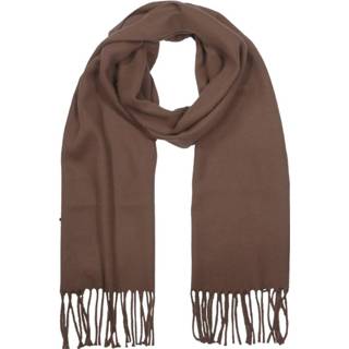 👉 Onesize vrouwen bruin Fringed Long Scarf