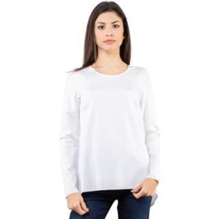 👉 L vrouwen wit Blusa con spacco posteriore