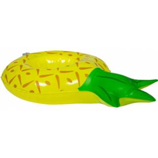 Bekerhouder geel groen vinyl Folat ananas 27 x 16 cm geel/groen 8714572202862