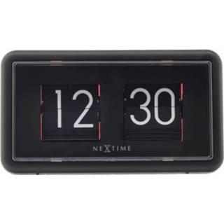 👉 Tafelklok antraciet kunststof NeXtime Flip Clock 18 x 8717713028130