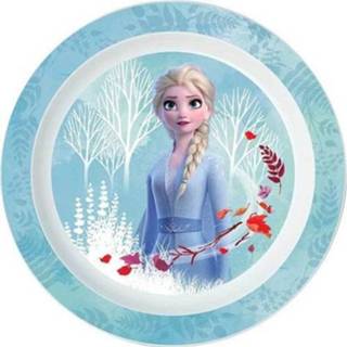 👉 Bord kunststof meisjes blauw wit Disney Frozen II 22 x 1,7 cm blauw/wit 8412497510474