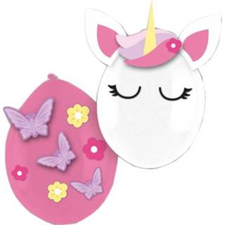 👉 Ballon latex roze meisjes wit Amscan ballonnen Princess 35,5 cm roze/wit 3 stuks 194099037631