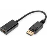 👉 Kabel adapter zwart Digitus DB-340415-002-S video 0,2 m DisplayPort HDMI 4016032468752