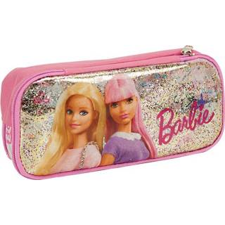 👉 Barbie etui ovaal meisjes 23 x 6 x 10 cm polyester roze