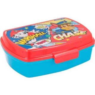 Brood trommel kunststof rood junior blauw Nickelodeon broodtrommel Paw Patrol 17 x 14 cm rood/blauw 8412497189748