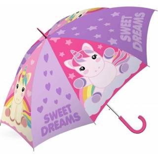 👉 Unicorn kinderparaplu Sweet Dreams 40 cm polyester roze/paars