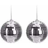 👉 Discobal zilveren 15x discoballen/discobollen kerstballen 6 cm