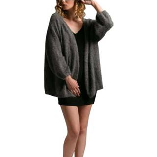 👉 Onesize vrouwen grijs Lauper open long cardigan 3663877294568