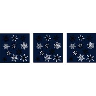 👉 Raamsticker 4x stuks velletjes kerst raamstickers sneeuwvlokken 28,5 x 30,5 cm