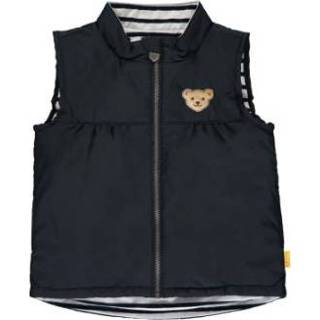 👉 Vest polyester meisjes babymode blauw zwart Steiff Girls Vest, black iris 4059991145210