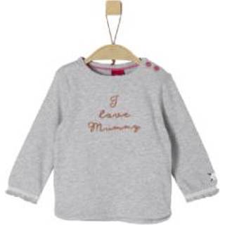 👉 S.Oliver  Shirt met lange mouwen lichtgrijs melange - Grijs - Gr.92 - Jongen/Meisjes