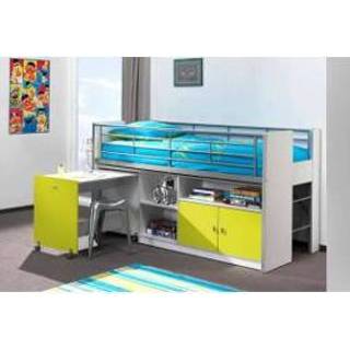 Bonny halfhoogslaper 90 hout kind kleuter kinderbed half slapers clusief bedbodem Halfhoogslaper hout kind kleuter kinderbed half slapers clusief bedbodem Bonny 90