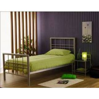 Basisbed Paxos silver metaal zilver kinderbed clusief lattenbodem Basisbed metaal zilver kinderbed clusief lattenbodem Paxos Silver