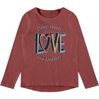 👉 Shirt katoen mix meisjes rood Name it Lang Mouw Nmfvix Gekruid Apple 5715207271799