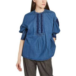 👉 Blous l vrouwen blauw Mahesha embroidered blouse