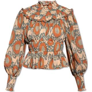 👉 Vrouwen bruin Patterned top
