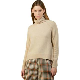 👉 M vrouwen beige Cashmere Long Neck