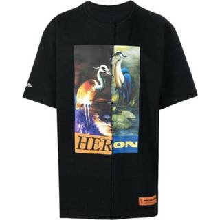 👉 Print T-shirt male zwart Sewn Double 8050848247428