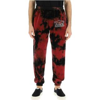 👉 Sweatpant l male rood Rhinestone logo sweatpants