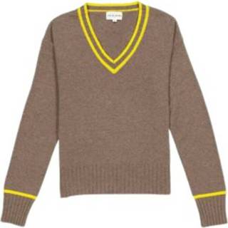 👉 S vrouwen bruin Jersey Cuello Ribeteado