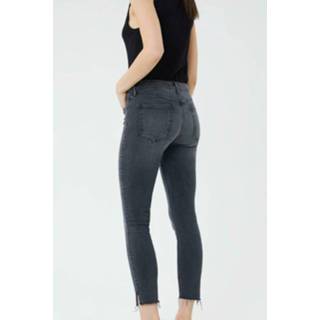 👉 Vrouwen grijs Mid Rise Skinny Crop -