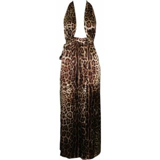 👉 Dress XS vrouwen bruin Maxi Wrap