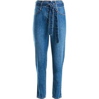 👉 Spijkerbroek W29 W25 W27 W24 W26 W28 vrouwen blauw Jean Nellie Paperbag