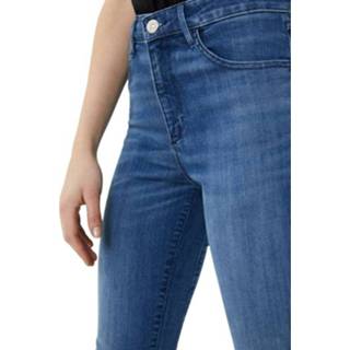 👉 W30 w24 w25 w27 vrouwen blauw High Rise Channel Seam Skinny