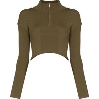 👉 Vrouwen groen Bormio quarter-zip knitted top