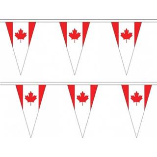 👉 Vlaggenlijn 2x stuks extra lange Canada vlaggenlijnen van 5 meter