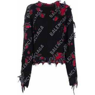 👉 Sweater l vrouwen rood with rips