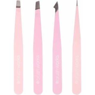 👉 Tweezer roze Brush Works HD 4 Piece Combination Set Pink pcs 5060455149216