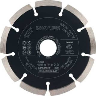 Active Rhodius Diamantzaagblad beton DG80 CONCRETE, 125 x 7 2 22,23 mm 4011890126066