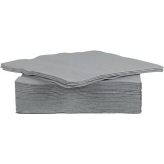👉 Servet grijs 40x stuks luxe kwaliteit servetten 38 x cm