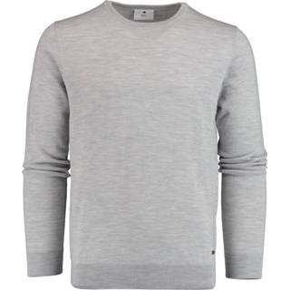 👉 Pullover blauw grijs wol l truien male Bos Bright Blue Rick r-neck merino 21305ri12bo/941 grey mel 8720008691223 8720008691254