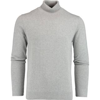 👉 Pullover blauw grijs katoen l truien male Bos Bright Blue Dex roll neck flat k 21305de03bo/941 grey mel 8720008690387 8720008690417