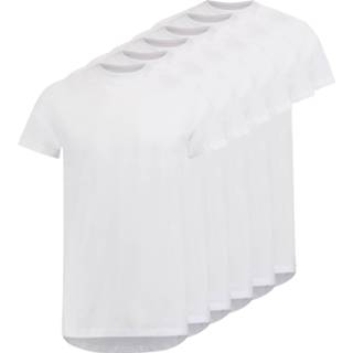 👉 Shirt katoen l t-shirts male wit MWTS 6-pack regular fit ronde hals