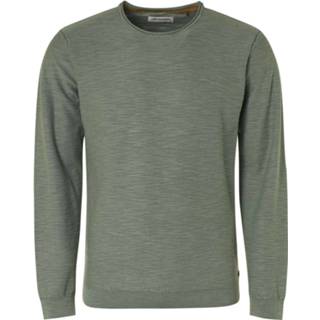 👉 Pullover XXXL male groen No Excess crewneck slub garment dyed smoke 8720151254993