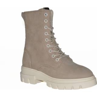 👉 Beige leer rubber damesschoenen vrouwen taupe Maruti Artikelnummer 66.1570.03 bikerboot fleur nubuck