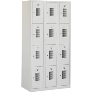 👉 Locker grijs lichtgrijs budget lockers active geperforeerd Dots 40 12-deurs - 1458721202620