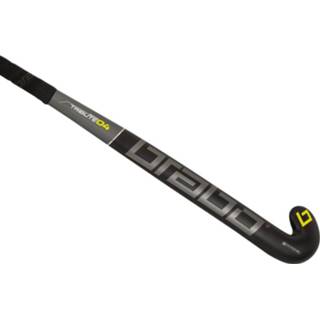 👉 Hockeystick zwart geel carbon voetbal benodigdheden unisex Brabo tc-4.24 cc black neon yellow 8717264733996