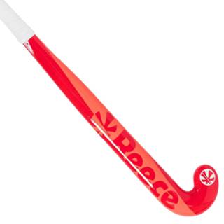 👉 Hockeystick oranje kunststof junior veldhockeystick Mid Bow Fusion Coral 8718726568682