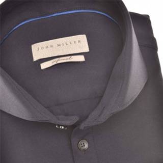 👉 Over hemd polyamide male print zwart John Miller Overhemd 8720293273463